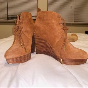Michael Kors Suede Wedge Booties